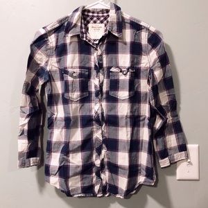 ⭐️ Plaid Linen Button-Up Flannel